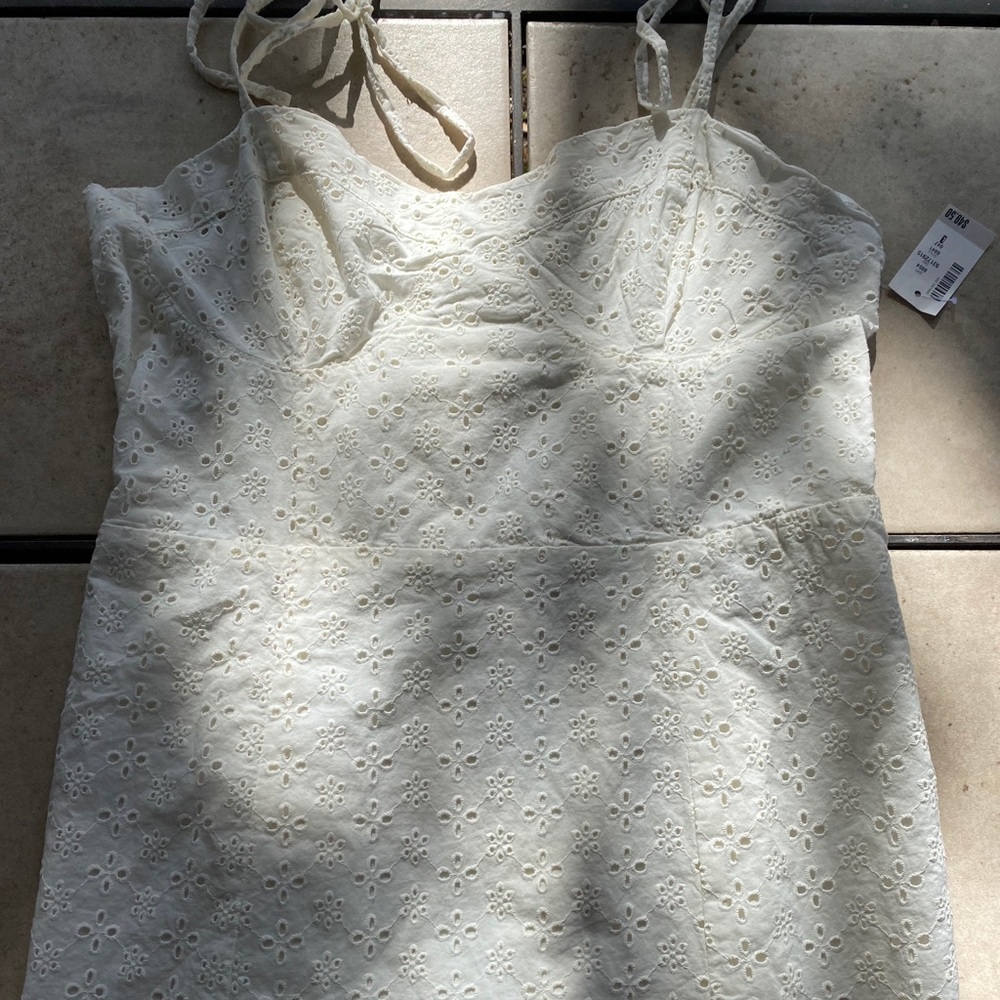 Aeropostale White Sun Dress with Tie Straps